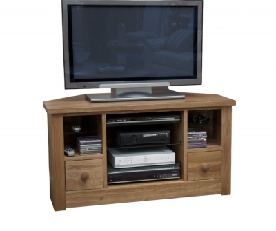 Product photograph of Homestyle Gb Torino Oak Corner Tv Unit from Choice Furniture Superstore