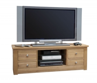 Product photograph of Homestyle Gb Torino Oak Large Plasma Unit from Choice Furniture Superstore