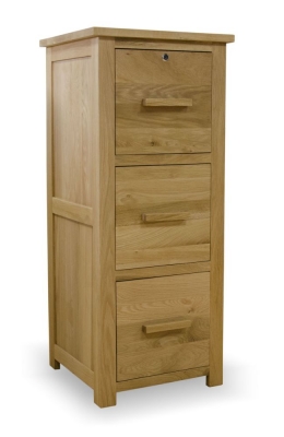 Product photograph of Homestyle Gb Opus Oak 3 Drawer Filing Cabinet from Choice Furniture Superstore