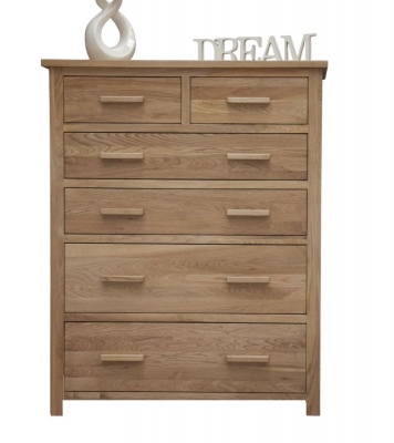 Product photograph of Homestyle Gb Opus Oak 4 2 Drawer Jumbo Chest from Choice Furniture Superstore