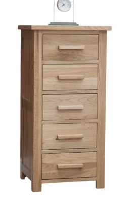 Product photograph of Homestyle Gb Opus Oak 5 Drawer Chest from Choice Furniture Superstore