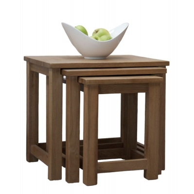 Product photograph of Homestyle Gb Opus Oak Nest Of Tables from Choice Furniture Superstore