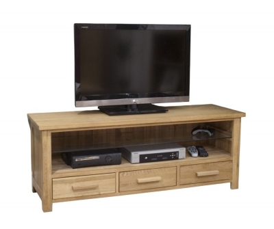 Product photograph of Homestyle Gb Opus Oak Small Plasma Tv Unit from Choice Furniture Superstore