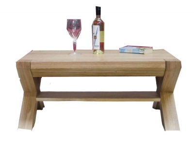Product photograph of Homestyle Gb Trend Oak Medium Coffee Table With X Leg from Choice Furniture Superstore