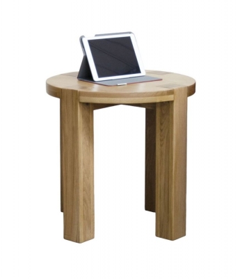 Product photograph of Homestyle Gb Trend Oak Round Lamp Table from Choice Furniture Superstore