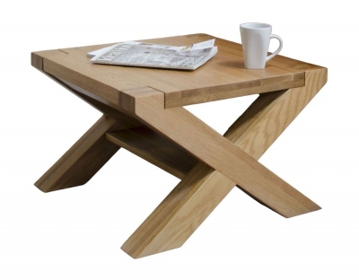 Product photograph of Homestyle Gb Trend Oak Small Coffee Table With X Leg from Choice Furniture Superstore