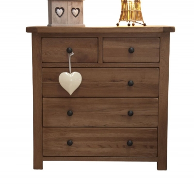 Product photograph of Homestyle Gb Rustic Oak 3 2 Drawer Chest from Choice Furniture Superstore