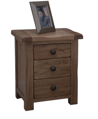 Product photograph of Homestyle Gb Rustic Oak Bedside Cabinet from Choice Furniture Superstore