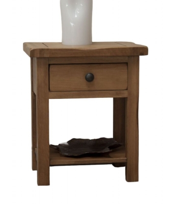 Product photograph of Homestyle Gb Rustic Oak Lamp Table from Choice Furniture Superstore