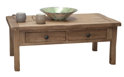 Product photograph of Homestyle Gb Rustic Oak Storage Coffee Table from Choice Furniture Superstore
