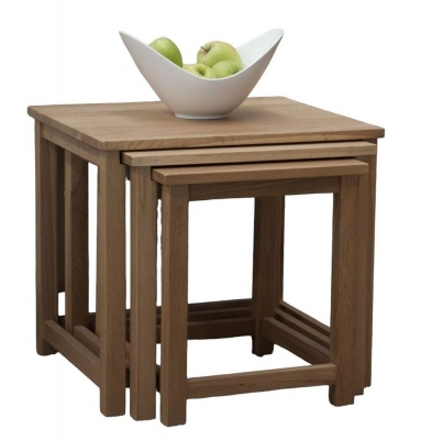 Image of Homestyle GB Lyon Oak Nest of Tables
