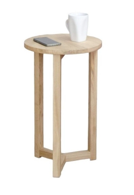 Product photograph of Homestyle Gb Lyon Oak Round Occasional Lamp Table from Choice Furniture Superstore