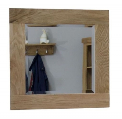 Product photograph of Homestyle Gb Lyon Oak Square Mirror from Choice Furniture Superstore