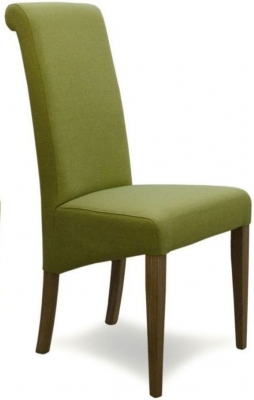 Product photograph of Homestyle Gb Italia Lime Fabric Dining Chair Sold In Pairs from Choice Furniture Superstore