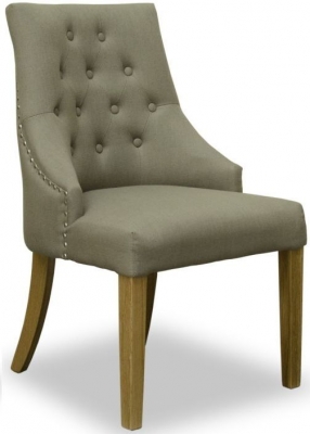 Product photograph of Homestyle Gb Windsor Comfort Tufted Studded Fabric Dining Chair Sold In Pairs from Choice Furniture Superstore
