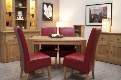 Product photograph of Homestyle Gb Vermont Oak Small Trend Dining Table - 4 Seater from Choice Furniture Superstore