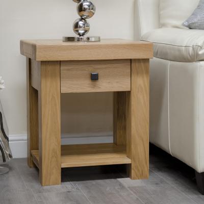 Homestyle Gb Bordeaux Oak Lamp Table