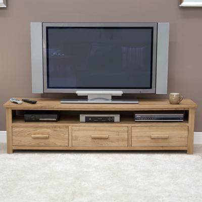 Homestyle Gb Opus Oak Large Plasma Tv Unit