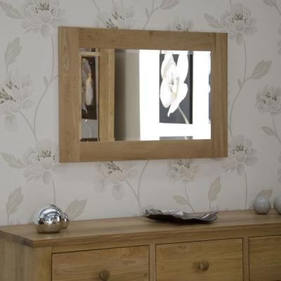Homestyle Gb Opus Oak Rectangular Small Wall Mirror 72cm X 102cm
