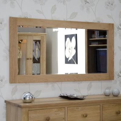 Homestyle Gb Opus Oak Rectangular Extra Small Wall Mirror 60cm X 90cm
