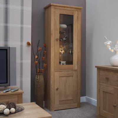 Homestyle Gb Torino Oak Display Cabinet