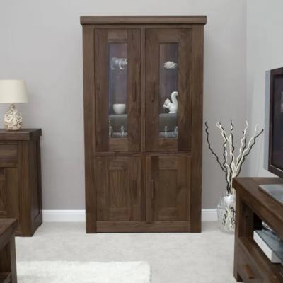 Homestyle Gb Walnut Glass Display Cabinet