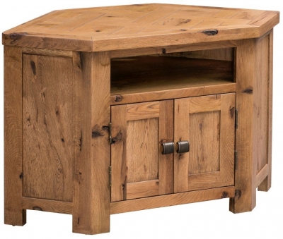 Product photograph of Homestyle Gb Aztec Oak Corner Tv Cabinet from Choice Furniture Superstore