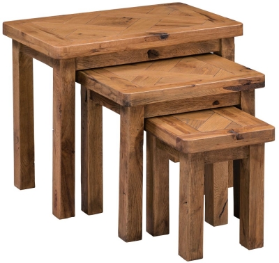 Product photograph of Homestyle Gb Aztec Oak Nest Of Tables from Choice Furniture Superstore