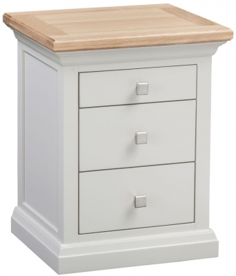 Product photograph of Homestyle Gb Cotswold Oak And Painted Bedside Cabinet from Choice Furniture Superstore