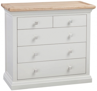 Product photograph of Homestyle Gb Cotswold Oak And Painted 3 2 Drawer Chest from Choice Furniture Superstore