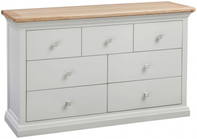 Product photograph of Homestyle Gb Cotswold Oak And Painted 4 3 Drawer Chest from Choice Furniture Superstore
