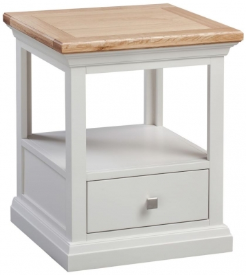 Product photograph of Homestyle Gb Cotswold Oak And Painted Lamp Table from Choice Furniture Superstore