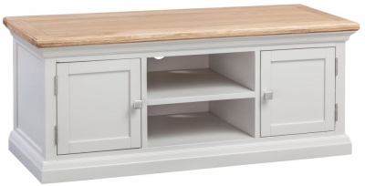 Product photograph of Homestyle Gb Cotswold Oak And Painted Large Tv Cabinet from Choice Furniture Superstore