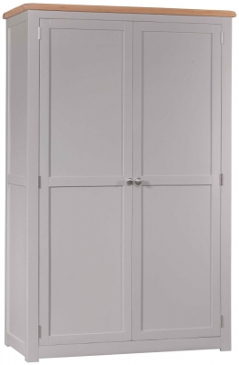 Product photograph of Homestyle Gb Diamond Painted 2 Door Wardrobe from Choice Furniture Superstore