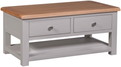 Product photograph of Homestyle Gb Diamond Painted Storage Coffee Table from Choice Furniture Superstore