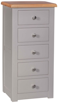 Product photograph of Homestyle Gb Diamond Painted 5 Drawer Tallboy from Choice Furniture Superstore