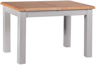 Product photograph of Homestyle Gb Diamond Painted Small Extending Dining Table from Choice Furniture Superstore
