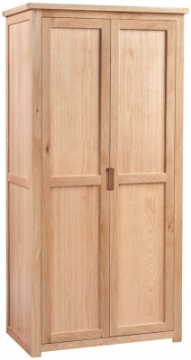 Product photograph of Homestyle Gb Moderna Oak 2 Door Wardrobe from Choice Furniture Superstore
