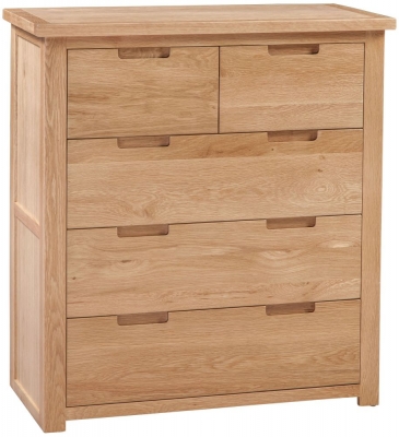 Product photograph of Homestyle Gb Moderna Oak 3 2 Drawer Chest from Choice Furniture Superstore