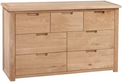 Product photograph of Homestyle Gb Moderna Oak 4 3 Drawer Chest from Choice Furniture Superstore