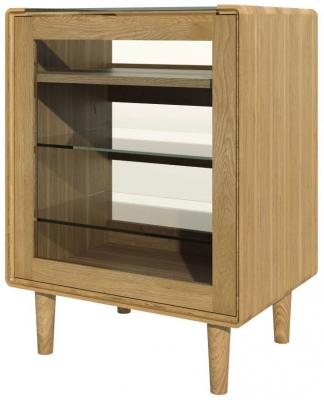 Product photograph of Homestyle Gb Scandic Oak Hifi Unit from Choice Furniture Superstore