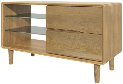 Product photograph of Homestyle Gb Scandic Oak Small Tv Unit from Choice Furniture Superstore