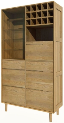 Homestyle GB Scandic Oak Drinks Cabinet
