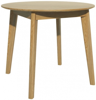 Homestyle GB Scandic Oak Round Dining Table - 2 Seater