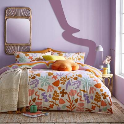 Furn Amelie Multi Coloured Printed Abstract Floral Duvet Cover Set