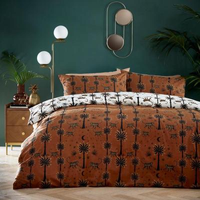 Furn Desert Monkey Amber Exotic Printed Reversible Duvet Cover Set