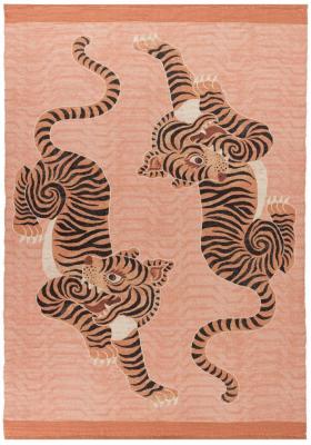 Furn Tibetan Tiger Coral Outdoor Washable Rug