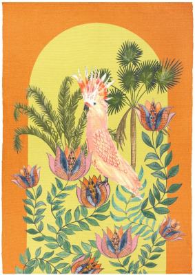 Wylder Cockatoo Orange Outdoor Washable Rug