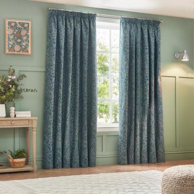 Wylder Grantley Wedgewood Jacquard Pencil Pleat Curtains