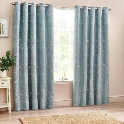 Wylder Sophia Blue Room Darkening Eyelet Curtains